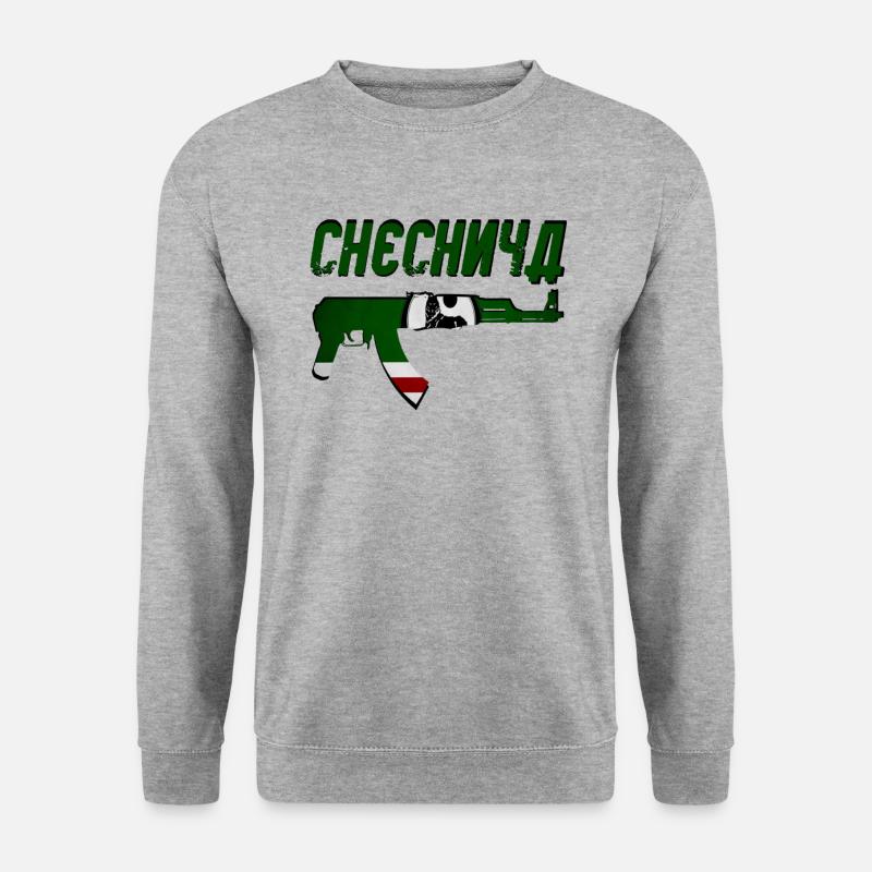 Chechnya AK 47 chechen fighter - Unisex Sweatshirt - salt & pepper