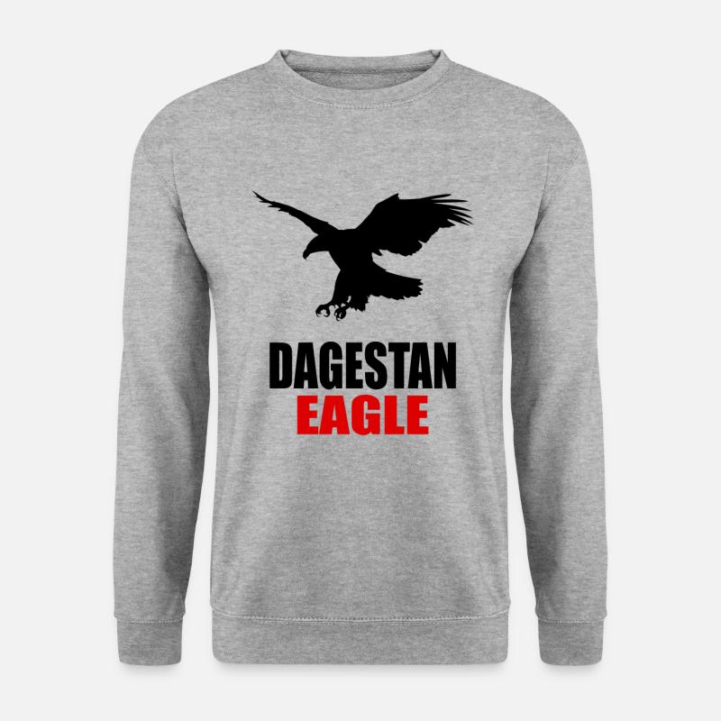 Dagestan Eagle. Proud Dagestan MMA Fighter - Unisex Pullover - Weißgrau meliert