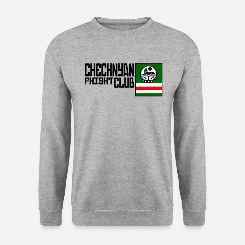 Chechnyan Fight Club. Chechnya Flag - Unisex Pullover - Weißgrau meliert