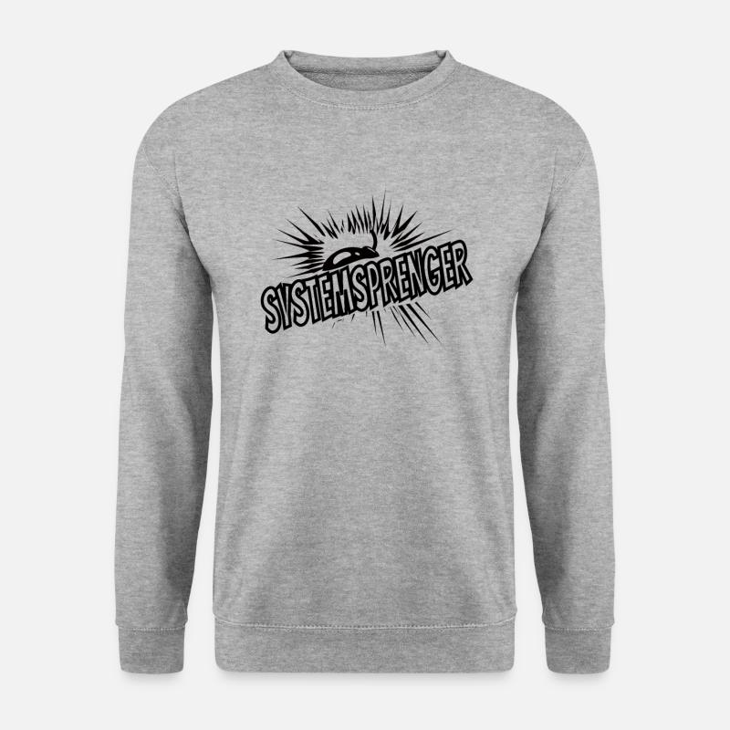 System-Sprenger Systemsprenger - Unisex Pullover - Weißgrau meliert