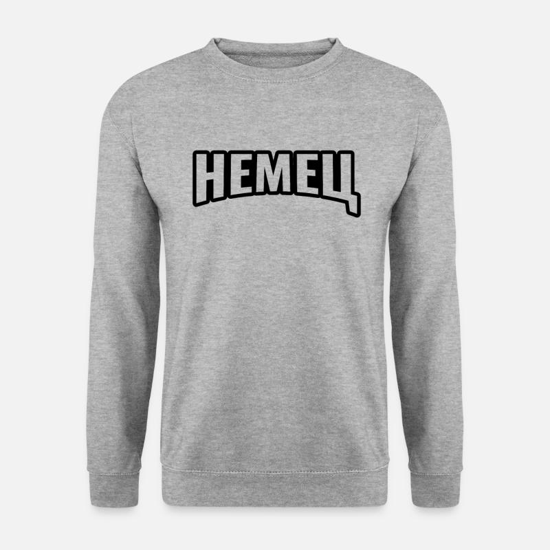 russisch nemez echter slav Deutscher aus Russland - Unisex Pullover - Weißgrau meliert