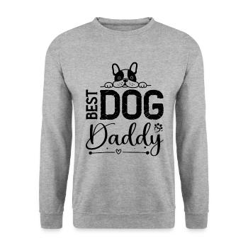 The Best Dog Daddy Dog Father Dog Sayings - Unisex Sweatshirt - salt & pepper - Front - Alina (178cm) & Michal (187cm)
