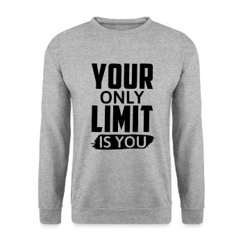 Your Only Limit Is You - Motivation - Unisex Sweatshirt - salt & pepper - Front - Alina (178cm) & Michal (187cm)