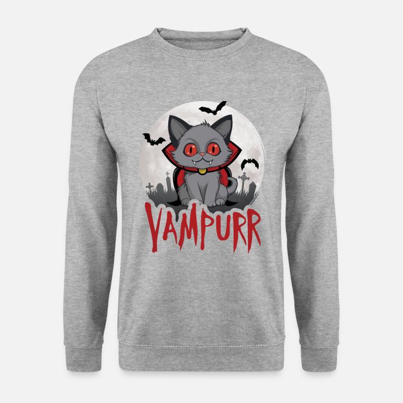 Vampurr - Unisex Pullover - Weißgrau meliert