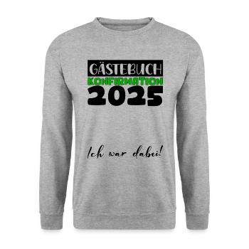 Confirmation 2025 Guest Book Decoration Girls Boys - Unisex Sweatshirt - salt & pepper - Front - Alina (178cm) & Michal (187cm)