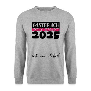 Confirmation 2025 Guest Book Decoration Girls Boys - Unisex Sweatshirt - salt & pepper - Front - Alina (178cm) & Michal (187cm)