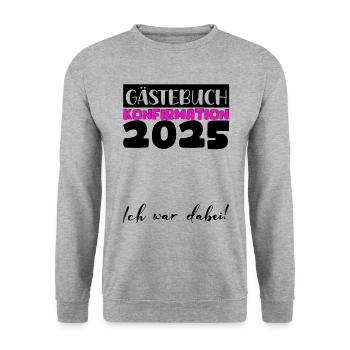 Confirmation 2025 Guest Book Decoration Girls Boys - Unisex Sweatshirt - salt & pepper - Front - Alina (178cm) & Michal (187cm)
