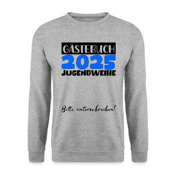 Consécration des jeunes 2025 Livre d'or Cadeau Filles Garçons - Sweat-shirt Unisexe - gris chiné - Devant - Alina (178cm) & Michal (187cm)