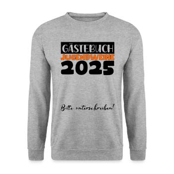 Jugendweihe 2025 Guestbook Gift Girls Boys - Unisex Sweatshirt - salt & pepper - Front - Alina (178cm) & Michal (187cm)