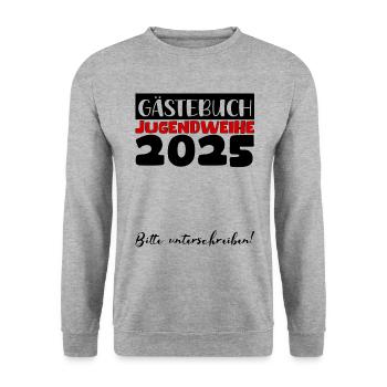 Consécration des jeunes 2025 Livre d'or Cadeau Filles Garçons - Sweat-shirt Unisexe - gris chiné - Devant - Alina (178cm) & Michal (187cm)