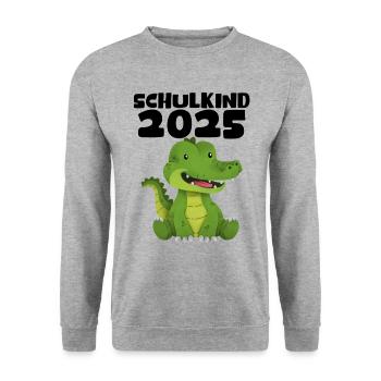 School Child 2025 Young Girls School Enrollment 2025 Decoration - Unisex Sweatshirt - salt & pepper - Front - Alina (178cm) & Michal (187cm)