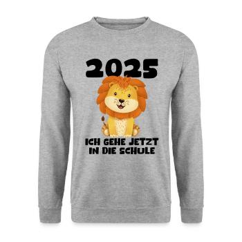 School Child 2025 Young Girls School Enrollment 2025 Decoration - Unisex Sweatshirt - salt & pepper - Front - Alina (178cm) & Michal (187cm)