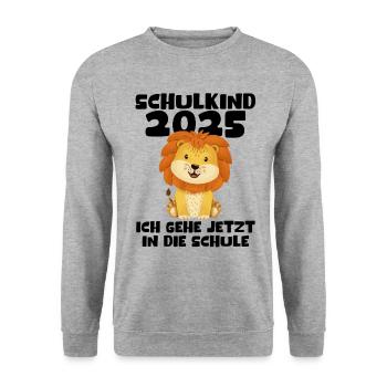 School Child 2025 Young Girls School Enrollment 2025 Decoration - Unisex Sweatshirt - salt & pepper - Front - Alina (178cm) & Michal (187cm)