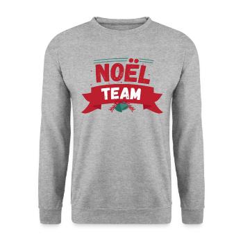 Noel team équipe cadeaux - Sweat-shirt Unisexe - gris chiné - Devant - Alina (178cm) & Michal (187cm)