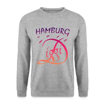 Anker Hamburg Diggi - Unisex Pullover - Weißgrau meliert - Vorne - Alina (178cm) & Michal (187cm)