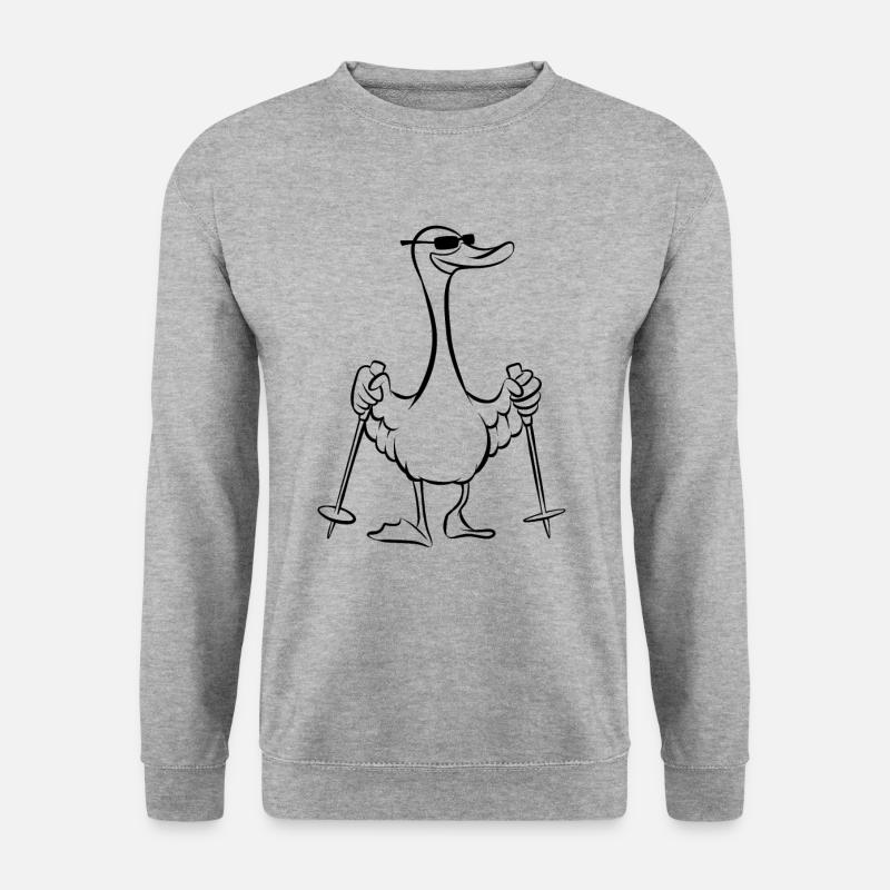 Mallard - Duck with sticks - Walking - Unisex Sweatshirt - salt & pepper