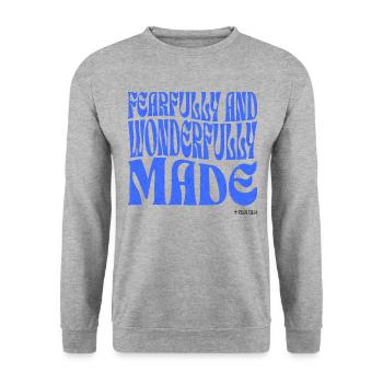 Christianity Christian Bible Verse - Unisex Sweatshirt - salt & pepper - Front - Alina (178cm) & Michal (187cm)