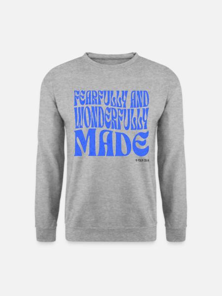 Christentum Christlicher Bibelvers - Unisex Pullover - Weißgrau meliert