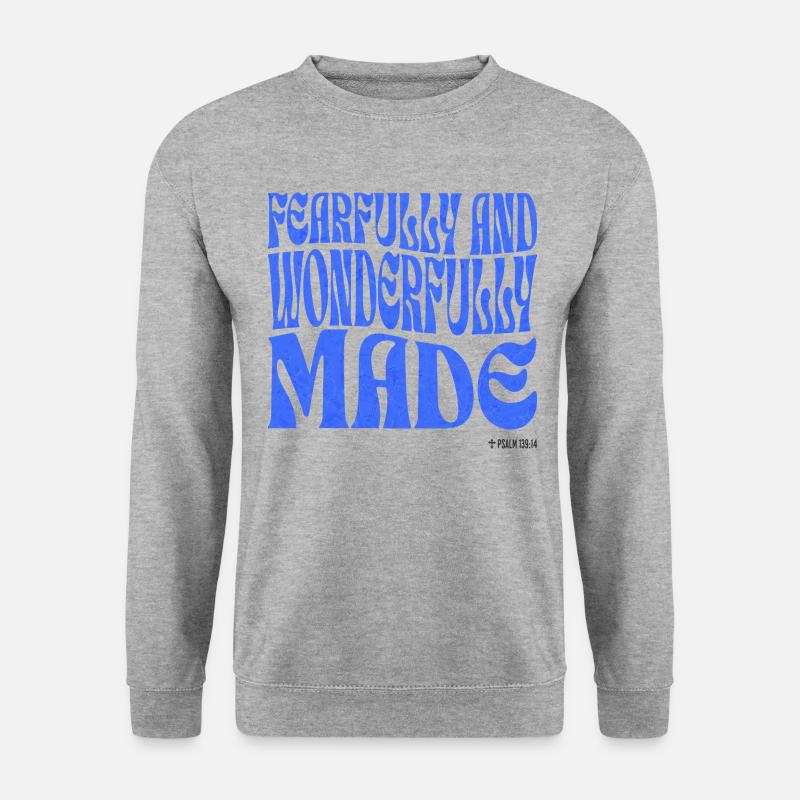 Christentum Christlicher Bibelvers - Unisex Pullover - Weißgrau meliert