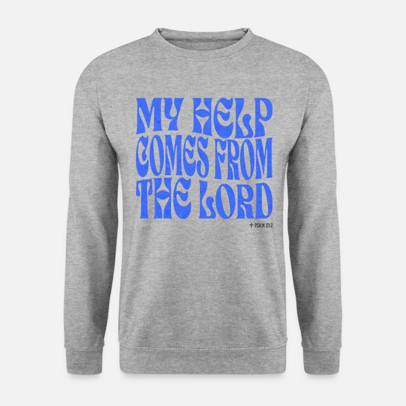 Christentum Christlicher Bibelvers - Unisex Pullover - Weißgrau meliert
