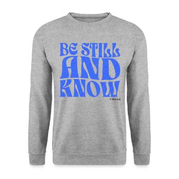 Christianity Christian Bible Verse - Unisex Sweatshirt - salt & pepper - Front - Alina (178cm) & Michal (187cm)
