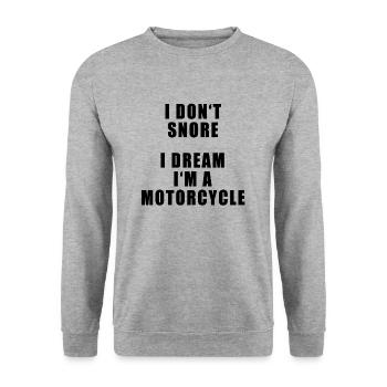 snoring - Unisex Sweatshirt - salt & pepper - Front - Alina (178cm) & Michal (187cm)