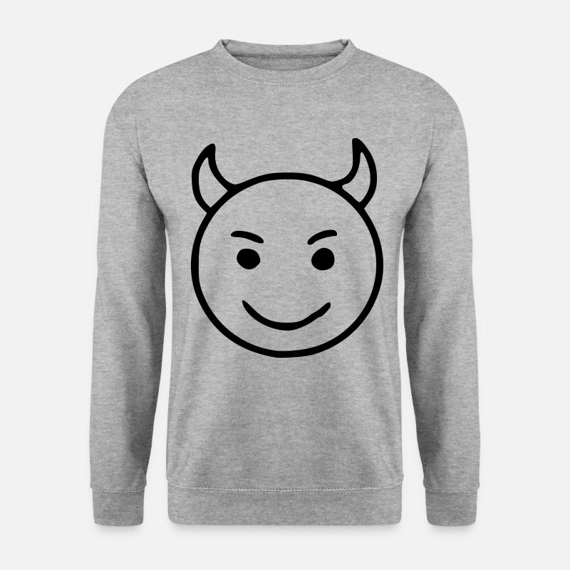 Emoji Devil Sketch Black - Unisex Sweatshirt - salt & pepper
