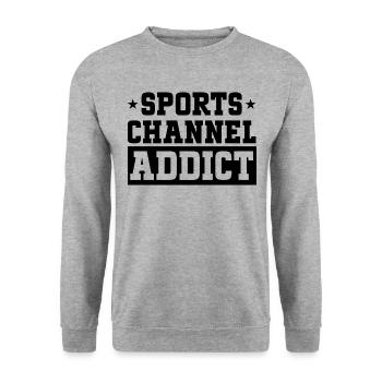 Fan Sport Loves Watching Sports - Unisex Sweatshirt - salt & pepper - Front - Alina (178cm) & Michal (187cm)