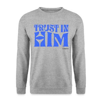 Christianity Christian Bible Verse - Unisex Sweatshirt - salt & pepper - Front - Alina (178cm) & Michal (187cm)