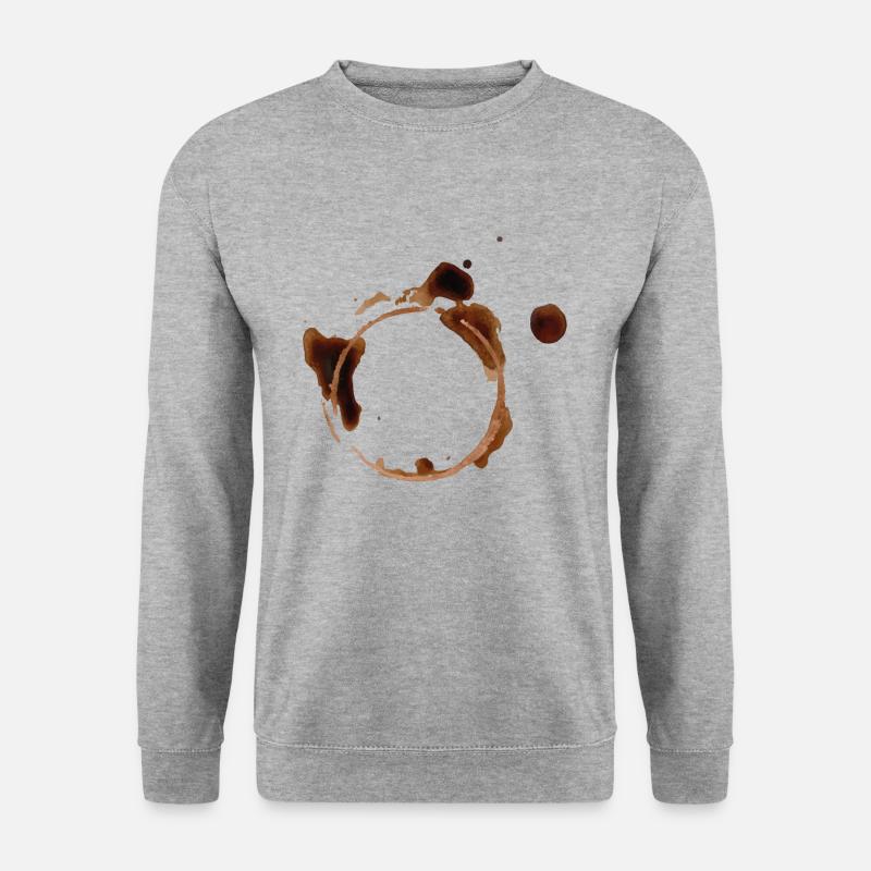 Kaffeefleck 7 - Unisex Pullover - Weißgrau meliert