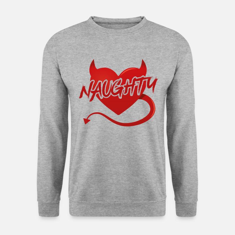 Teufelsherz Frech - Unisex Pullover - Weißgrau meliert