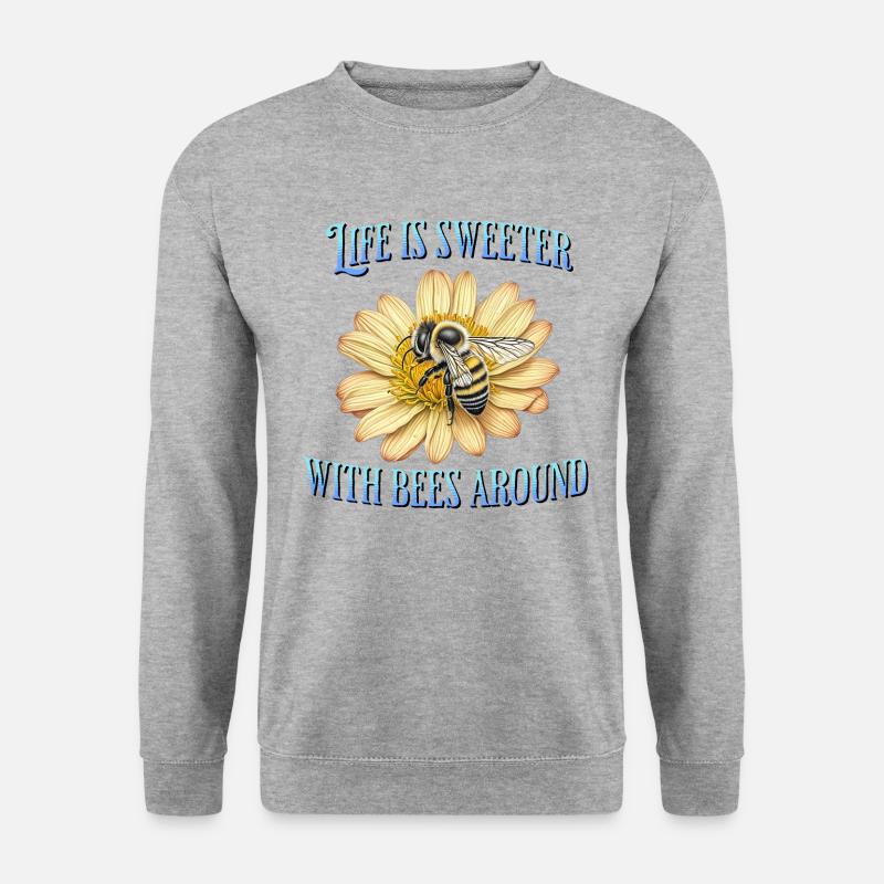 Life is sweeter with bees around - Unisex Sweatshirt - salt & pepper