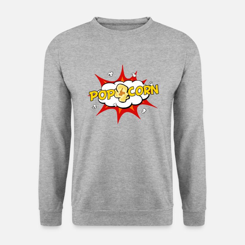 Popcorn Pop Art - Unisex Pullover - Weißgrau meliert