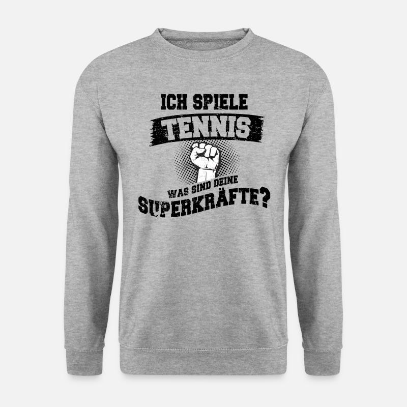 Tennis - Unisex Pullover - Weißgrau meliert
