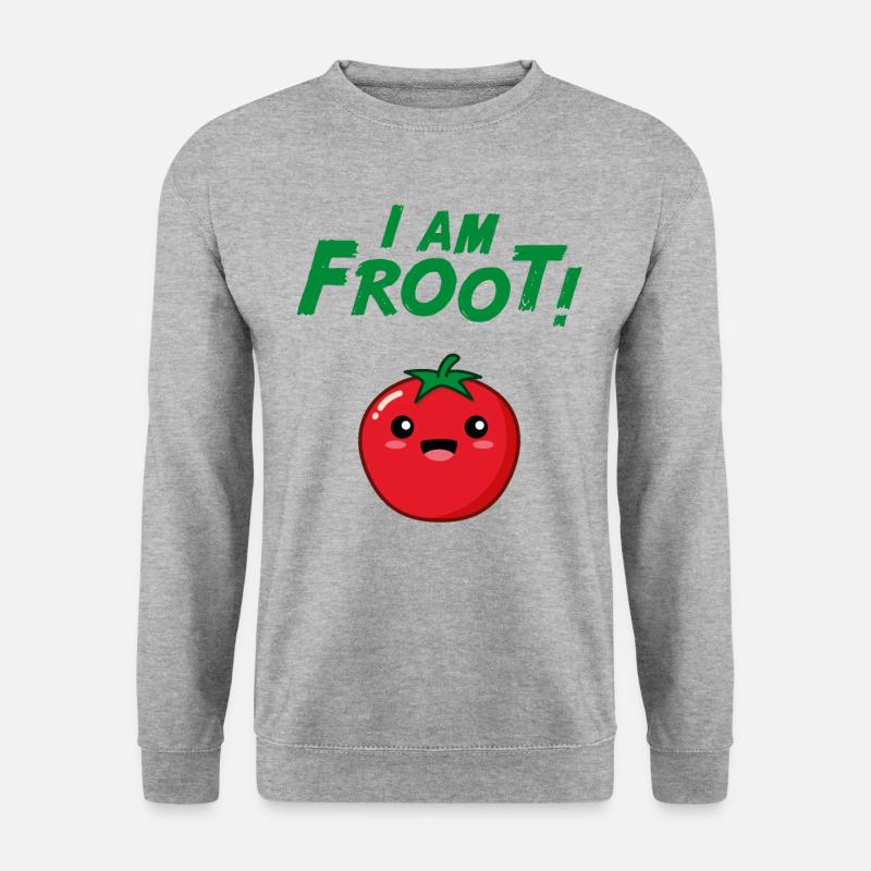 Ich bin Froot - Unisex Pullover - Weißgrau meliert