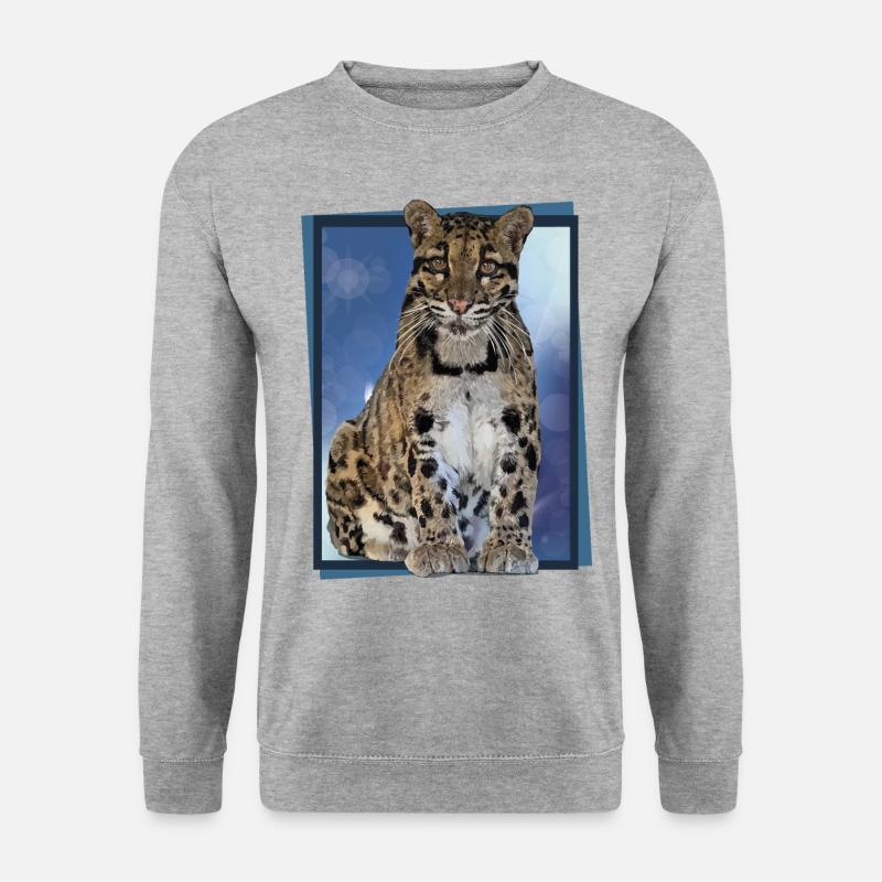 Nebelparder - Unisex Pullover - Weißgrau meliert