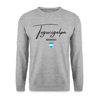 J’adore Tegucigalpa, je me souviens de Tegucigalpa - Sweat-shirt Unisexe - gris chiné - Devant - Alina (178cm) & Michal (187cm)
