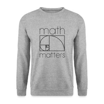 MATH QUESTIONS MATHÉMATIQUES SHIRT - Sweat-shirt Unisexe - gris chiné - Devant - Alina (178cm) & Michal (187cm)
