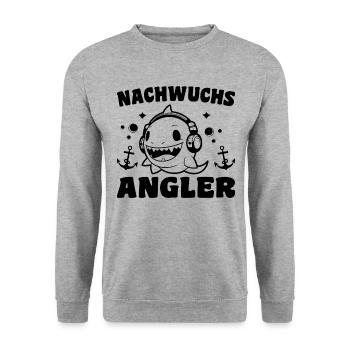 Offspring Angler Fishing Baby Birth Fish Fish - Unisex Sweatshirt - salt & pepper - Front - Alina (178cm) & Michal (187cm)