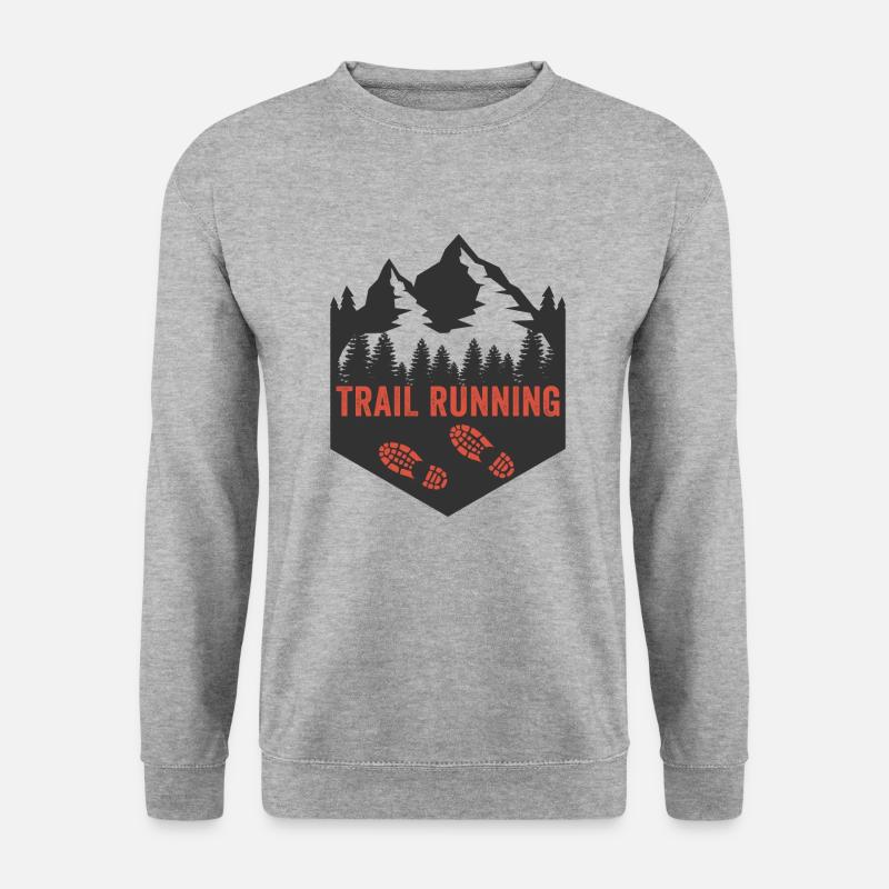 Trailrunning - Unisex Pullover - Weißgrau meliert