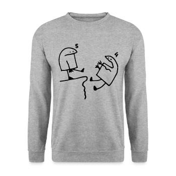 5 ans Idée Cadeau Humour Anniversaire 5 ans - Sweat-shirt Unisexe - gris chiné - Devant - Alina (178cm) & Michal (187cm)