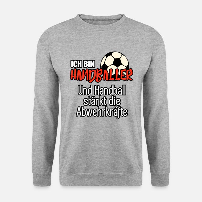 Handball Spruch - Unisex Pullover - Weißgrau meliert