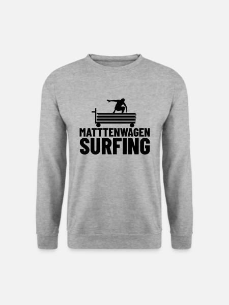 Mattenwagen - Unisex Pullover - Weißgrau meliert