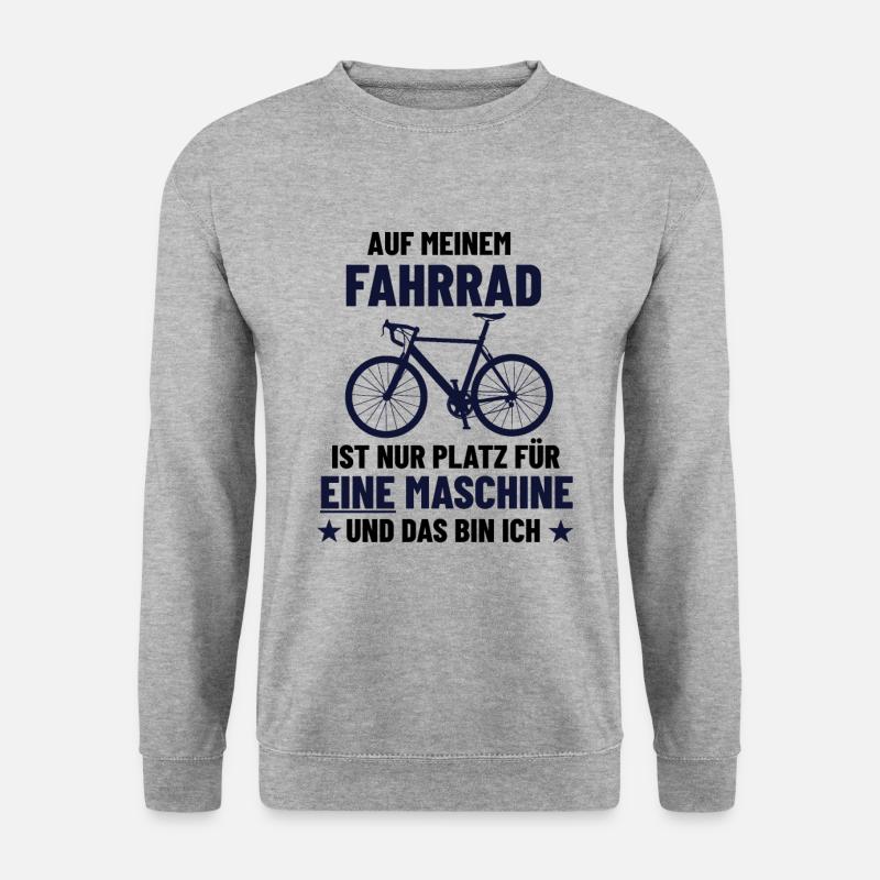 Ebike Spruch - ich bin die Maschine - Unisex Pullover - Weißgrau meliert