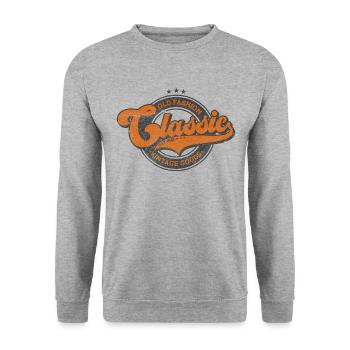 Classic old fashion denim vintage goods orange - Unisex Sweatshirt - salt & pepper - Front - Alina (178cm) & Michal (187cm)