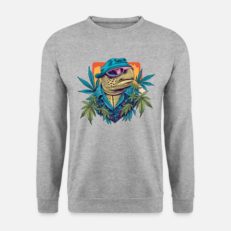 Turtle 2 - Unisex Pullover - Weißgrau meliert