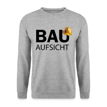 Örtliche Bauaufsicht auf der Baustelle - Unisex Pullover - Weißgrau meliert - Vorne - Alina (178cm) & Michal (187cm)