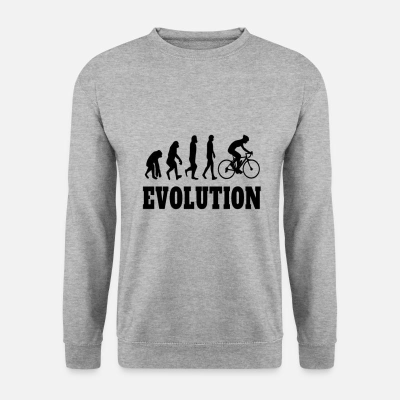 Evolution cycling - Unisex Sweatshirt - salt & pepper