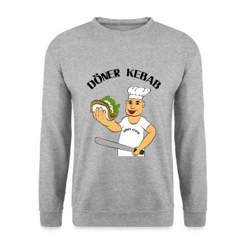 Doner kebab - Unisex Sweatshirt - salt & pepper - Front - Alina (178cm) & Michal (187cm)