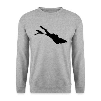 Lac de Constance - Sweat-shirt Unisexe - gris chiné - Devant - Alina (178cm) & Michal (187cm)